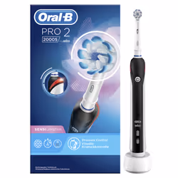 Oral-B PRO 2 2000S Sensi Ultrathin Adult Rotating-oscillating toothbrush Black, White