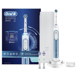 Oral-B Smart 6 Electric Rechargeable Toothbrush Powered by Braun Â with New Li-Ion Battery (Ships with a UK 2 Pin Plug)