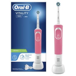 Oral-B Vitality 100 Hangable Box Adult Rotating-oscillating toothbrush White, Pink