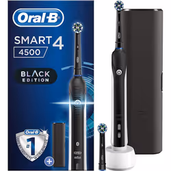 Oral-B Smart 4 4500 CrossAction Electric Toothbrush Rechargeable, 1 App Connected Handle, 3 Modes, Pressure Sensor, 2 Brush H ...