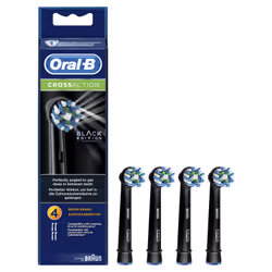 Oral-B CrossAction Black Replacement Electric Toothbrush Heads 4x, 4 pc(s), Black, Germany, alle Oral-B elektrische tandenbor ...
