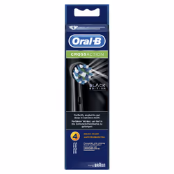 Oral-B CrossAction Black Replacement Electric Toothbrush Heads 4x