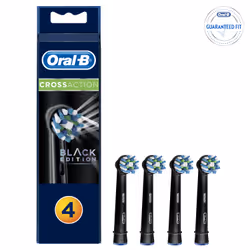 Oral-B CrossAction Black Replacement Electric Toothbrush Heads 4x