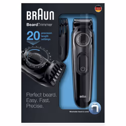 Braun BeardTrimmer BT3022, Beard Trimmer & Hair Clipper, Black