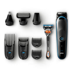 Braun Multigroomer 9-in-1 All-in-one trimmer MGK5080, Beard Trimmer & Hair Clipper, Body Groomer, Detail Trimmer