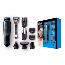 Braun Multigroomer 9-in-1 All-in-one trimmer MGK5080, Beard Trimmer & Hair Clipper, Body Groomer, Detail Trimmer