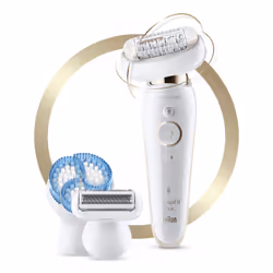 Braun Silk-épil 9 81688637, White, Gold, 40 tweezers, Armpit, Bikini, Front thigh, Inner upper arms, Exfoliation, LED, 0.5 mm