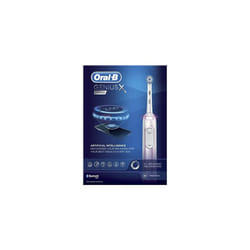 Oral-B Genius X with Artificial Intelligence Blush Pink Electric Toothbrush, 1 Toothbrush Head, 6 Modes, Gum Pressure Sensor, USB Charging Travel Case