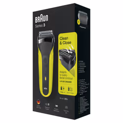 Braun Series 3 300 Electric Shaver, Razor for Men, Black/Volt Green - Additional view 7