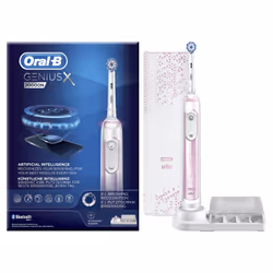 Oral-B Genius Braun X 20000N Brosse À Dents Électrique, Rose Poudré, Adult, Rotating-oscillating toothbrush, Gum care, Sensit ...