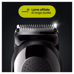 Braun 6-in-1 MGK3220 Men Beard Trimmer, Face, Ear & Nose Trimmer & Hair Clipper, Black