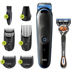 Braun 7-in-1 All-in-one Trimmer 3 MGK3245, Beard Trimmer for Men, Hair Clipper and Face Trimmer with Lifetime Sharp Blades and 5 Attachments
