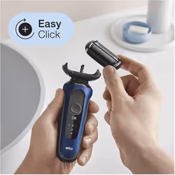 Braun Series 5 53B Electric Shaver Head Replacement - Black - Compatible with Series 5 and Series 6 Shavers (New Generation)