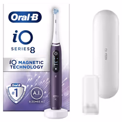 Oral-B iO iO8 Violet Ametrine Electric Toothbrush, Adult, Rotating-oscillating toothbrush, Daily care, Gum care, Intense, Sen ...