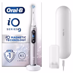 Oral-B iO iO9 Rose Quartz Electric Toothbrush, Adult, Rotating-oscillating toothbrush, Daily care, Gum care, Intense, Sensiti ...