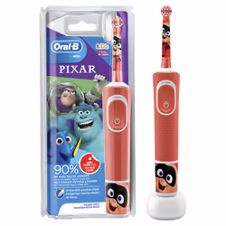 Oral-B Kids 80336780, Child, Rotating toothbrush, Sensitive, Red, White, 2 min, Extra soft