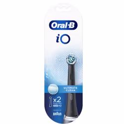 Oral-B iO Ultimate Clean Black Toothbrush Heads, Pack of 2 Counts
