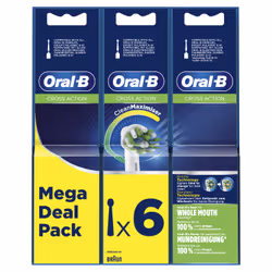 Oral-B CrossAction 80339534 toothbrush head 6 pc(s) White