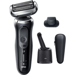 Braun Series 7 Electric Shaver for Men with, Precision Beard Trimmer, Wet and Dry, SmartCare Center, Rechargeable, Cordless Foil Razor, Black, 70-N72