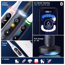 Oral-B iO iO8 White Alabaster & Black Onyx Electric Toothbrush - Additional view 6