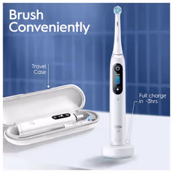 Oral-B iO iO8 White Alabaster & Black Onyx Electric Toothbrush - Additional view 8