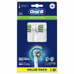 Oral B Cross Action Refillable Head Electric Toothbrush Deep Cleaning Bristle 3x
