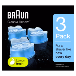 Braun Clean & Renew Refill Cartridges CCR – 3 Pack, Blue, Clean&charge reinigingsstation, 592 g, 101 mm, 134 mm, 123 mm