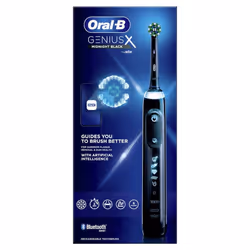 Oral-B Genius X , Adult, Oscillating toothbrush, Daily care, Gum care, Sensitive, Whitening, Black, 2 min, Black