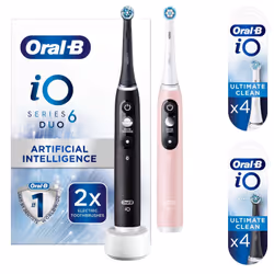 Oral-B iO iO6 Black Lava & Pink Sand Electric Toothbrush, Adult, Rotating-oscillating toothbrush, Daily care, Gum care, Sensi ...