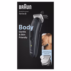 Braun BodyGroomer 3 BG3340, AC/Battery, Black, Grey