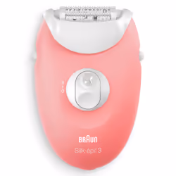 Braun Silk-épil 3 3-176 epilator with 3 extras, Rose, White, 20 tweezers, Shaving, AC, 100 - 240 V, 50 - 60 Hz
