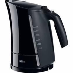 Braun WK 300, 1.6 L, 2200 W, Black, Water level indicator, Overheat protection, Filtering