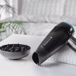 Remington Travel Hair Dryer (Diffuser, Concentrator, Folding Handle, Lightweight Compact Design, Worldwide Voltage, 2 H