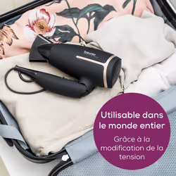 HC 25 travel hair dryer with ion function, small, foldable and lightweight, 1600 watts, voltage switching from 110-120 /220-240 V, 25.9 x 8 x 15.6 cm, - Additional view 2