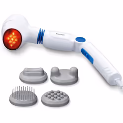 Beurer MG40 Infrared Massager | Soothing vibration massage for tired legs and back pain | Handheld massager with 3-way adjust ...