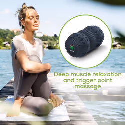 Beurer MG 35 Deep Roll Massage Roller with Vibration, Fascia Roller for Trigger Point Massage, 3 Intensity Levels, Massage Mode, Versatile, Deep