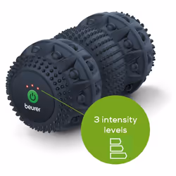 Beurer MG 35 Deep Roll Massage Roller with Vibration, Fascia Roller for Trigger Point Massage, 3 Intensity Levels, Massage Mode, Versatile, Deep