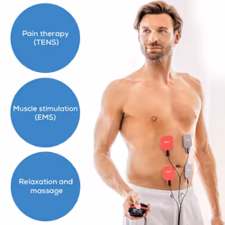 EM59 Electrode Replacement Set, Suitable for the Beurer EM59 Digital TENS/EMS Device with Heat, Pack of 8 45x45 mm Gel