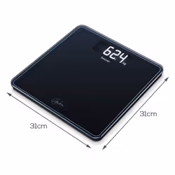 Beurer GS400 Signature Line Glass Bathroom Scale - Black | Larger standing area | Made from safety glass for a robust and stylish finish | XL digital - Additional view 5