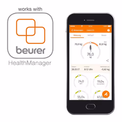 Beurer BF 600ÃÂ Diagnostic Scales, Digital Bathroom Scales with Weight Analysis, Connection Between Smartphone and Scales, Black
