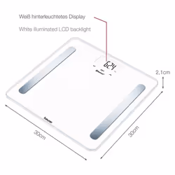 Beurer BF 600ÃÂ Diagnostic Scales, Digital Bathroom Scales with Weight Analysis, Connection Between Smartphone and Scales, Black - Additional view 6