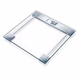 Sanitas SGS 06, Electronic personal scale, 150 kg, 1 g, Silver, Transparent, kg, lb, ST, Glass