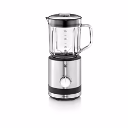 WMF KITCHENminis 0416490011, Tabletop blender, 0.8 L, Pulse function, 400 W, Black, Stainless steel, Transparent