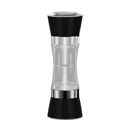 Stainless Steel Salt Grinder Adjustable Coarseness Easy to Clean Double Head 2 in 1 Grinder for Seasoning - C