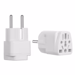 Universal Germany Travel Portable Electrical Socket Power Socket EU Plug Converter Adapter - white
