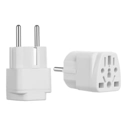 Universal Germany Travel Portable Electrical Socket Power Socket EU Plug Converter Adapter - white