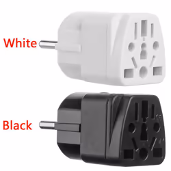 Universal Germany Travel Portable Electrical Socket Power Socket EU Plug Converter Adapter - white