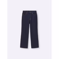 Gu By Uniqlo High Rise Straight Jeans  Standard Length 71.0 To 75.0 Cm - 69 NAVY/XS