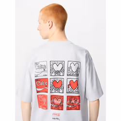 Uniqlo Japan Keith Haring X Coca Cola Ut relaX - 03 GRAY/M