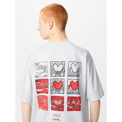 Uniqlo Japan Keith Haring X Coca Cola Ut relaX - 03 GRAY/M